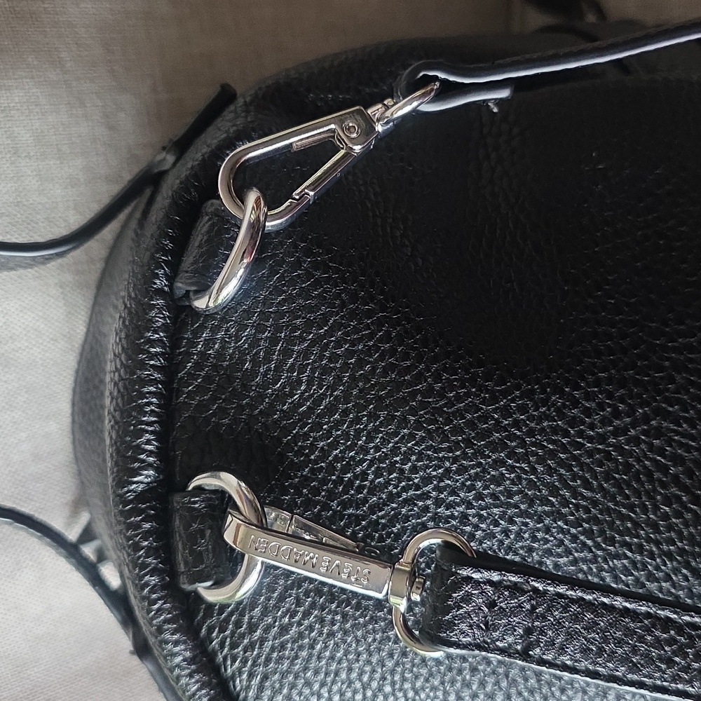 Steve Madden Black Textured Mini Backpack - image 4